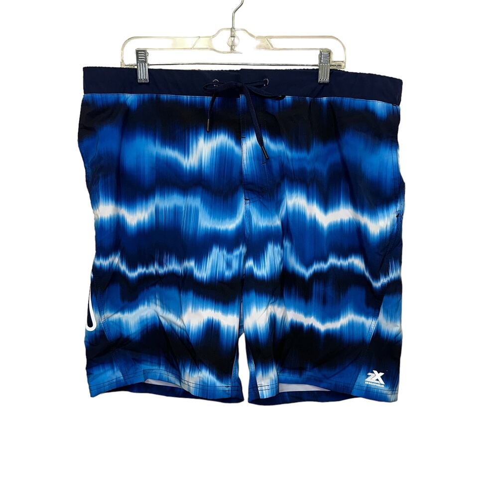 Zeroxposur Swim‎ Trunks Mens XL Blue Tie Dye Board Shorts NWT Drawstring
